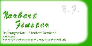 norbert finster business card